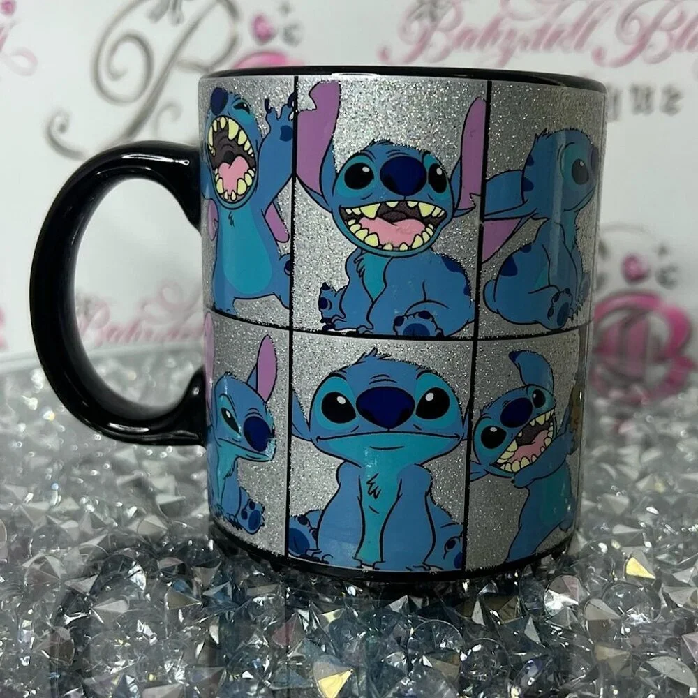 Disney mug cup drinkware drink Stitch Character Mug with Glitter Accents